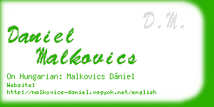 daniel malkovics business card